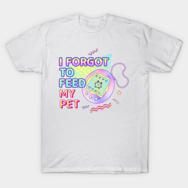 Y2K Retro Tamagotchi Pet Graphic T-Shirt by thatsy2k